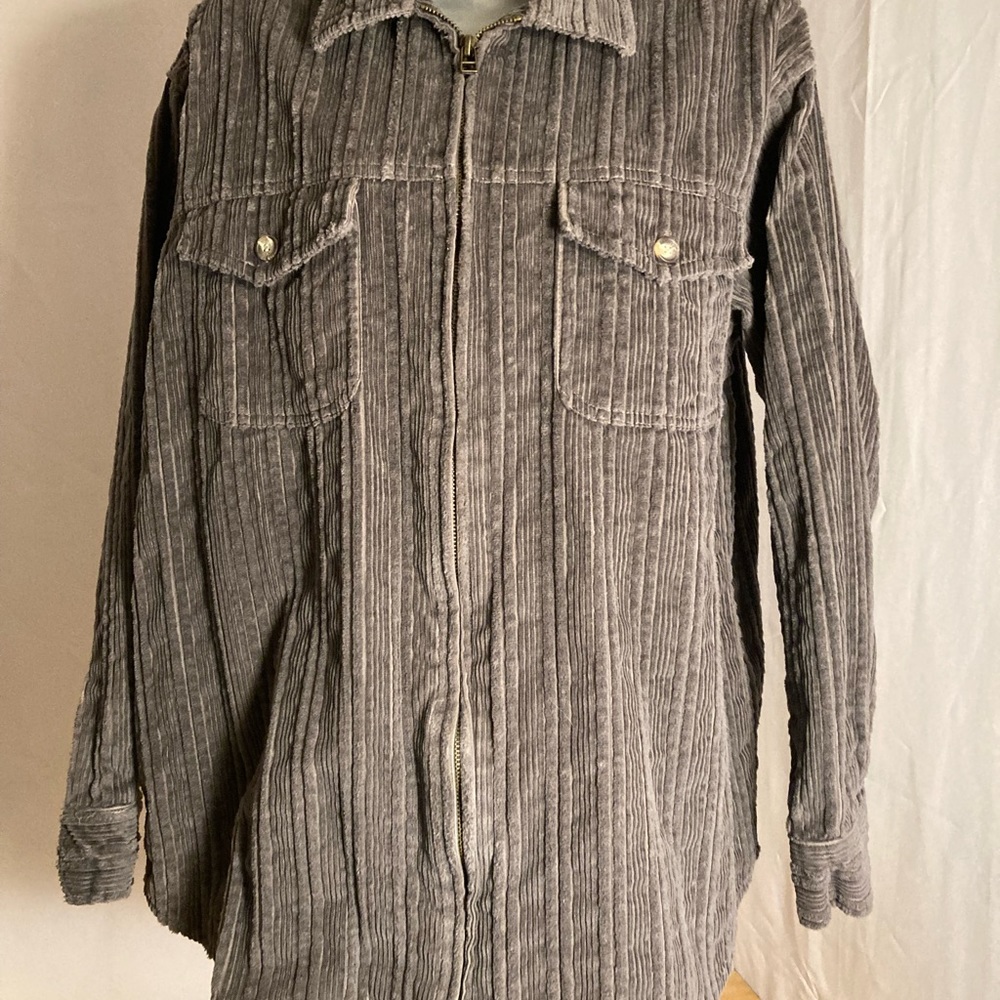 Corduroy zip up jacket medium